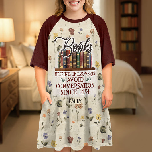 Helping Introverts Avoid Conversation - Personalized Sleep Tee
