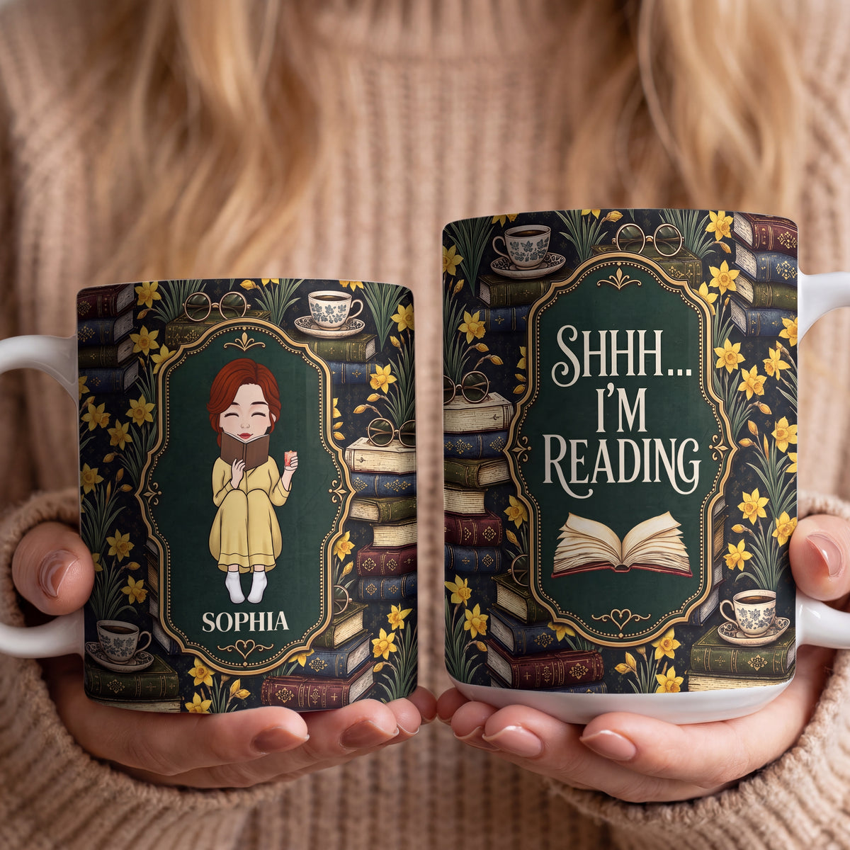 Do Not Disturb I'm Reading Gift For Book Lovers - Personalized Ceramic Coffee Mug