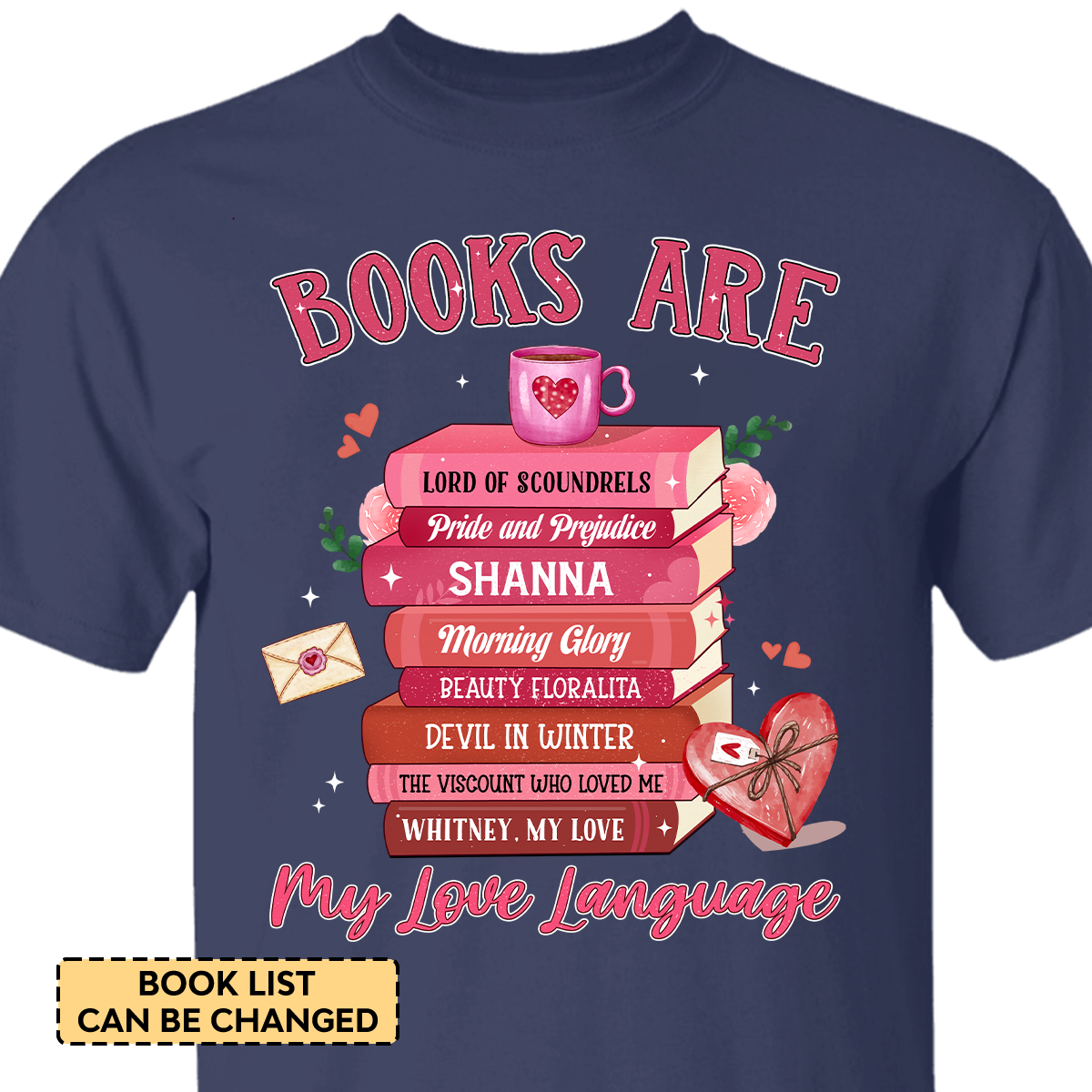 Custom Bookshelf Books Are My Love Language Book Lovers Gift TSBH82