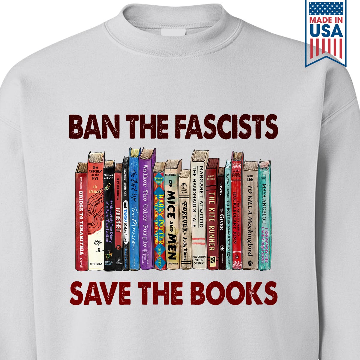 Ban The Fascists Save The Books Book Lovers Gift SWW377