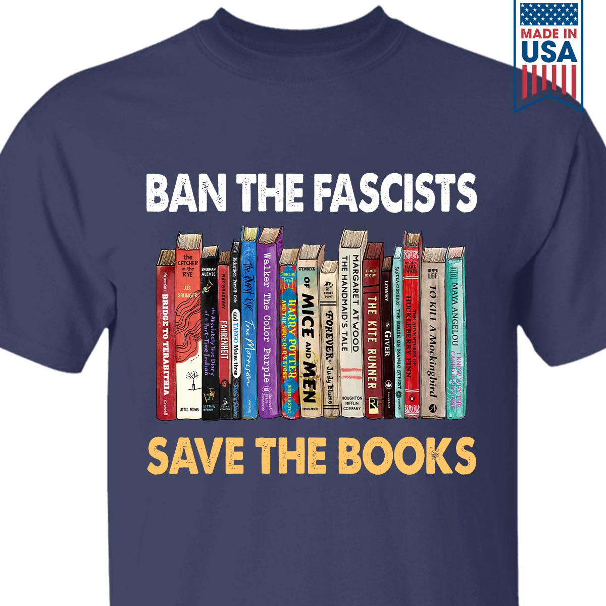 Ban The Fascists Save The Books Book Lovers Gift TSB378 - Bookswares