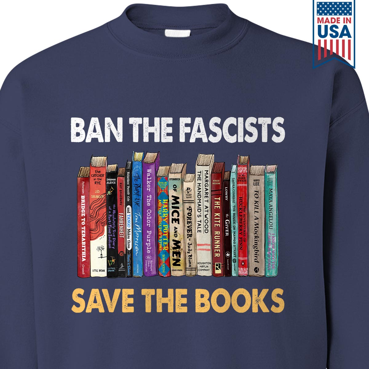 Ban The Fascists Save The Books Book Lovers Gift SWB378