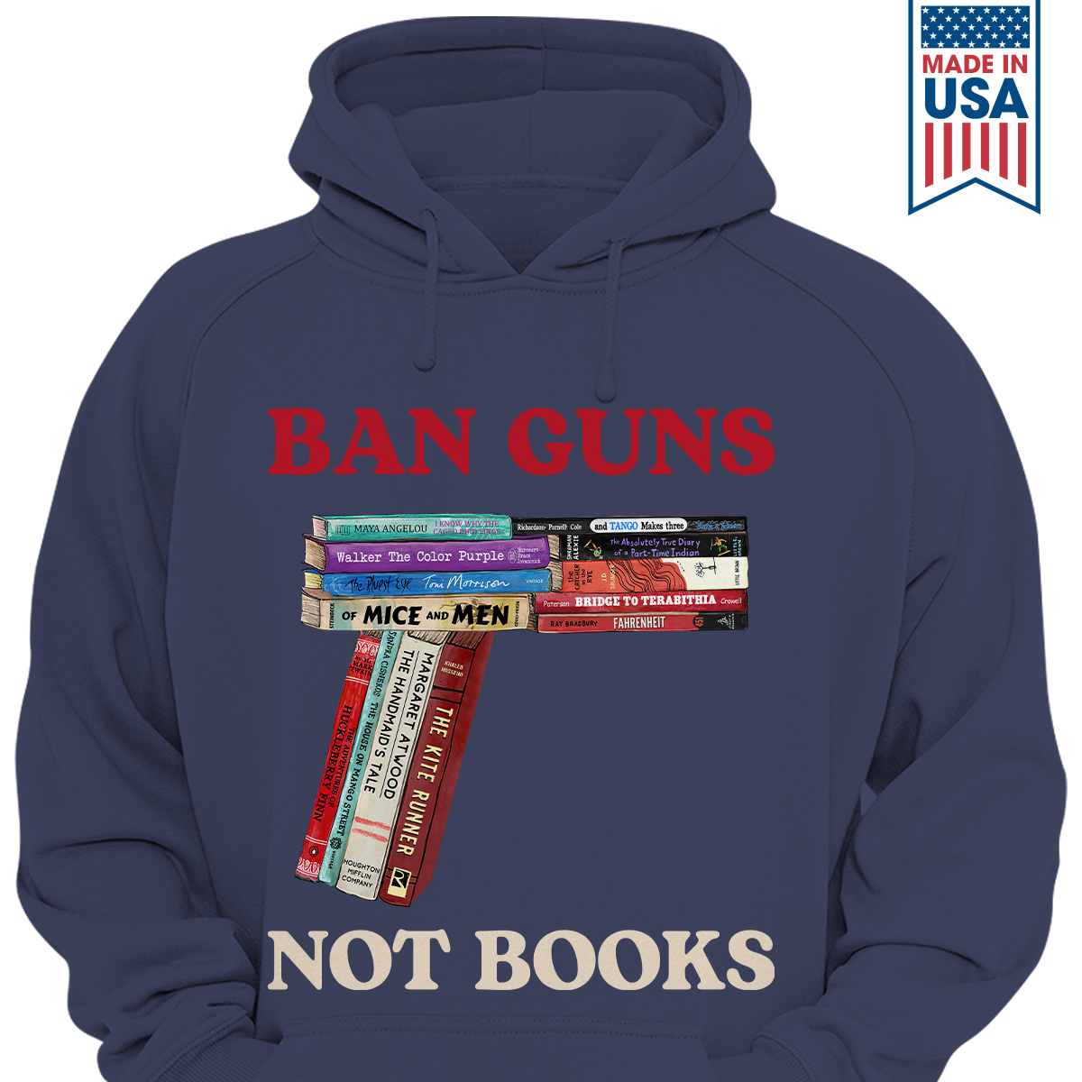 Ban Guns Not Books Book Lover Gift HDB188