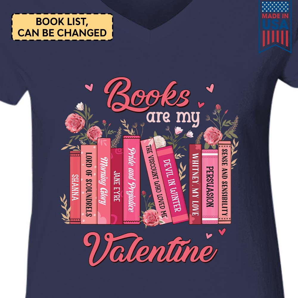 Custom Bookshelf Books Are My Valentine Book Lovers Gift TSVBH78