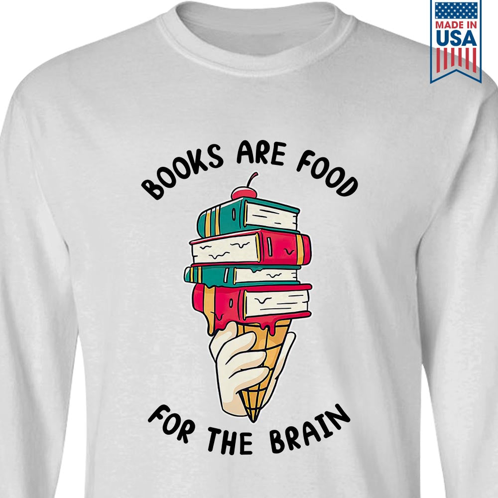 Books Are Food For The Brain Book Lovers Gift LSW375