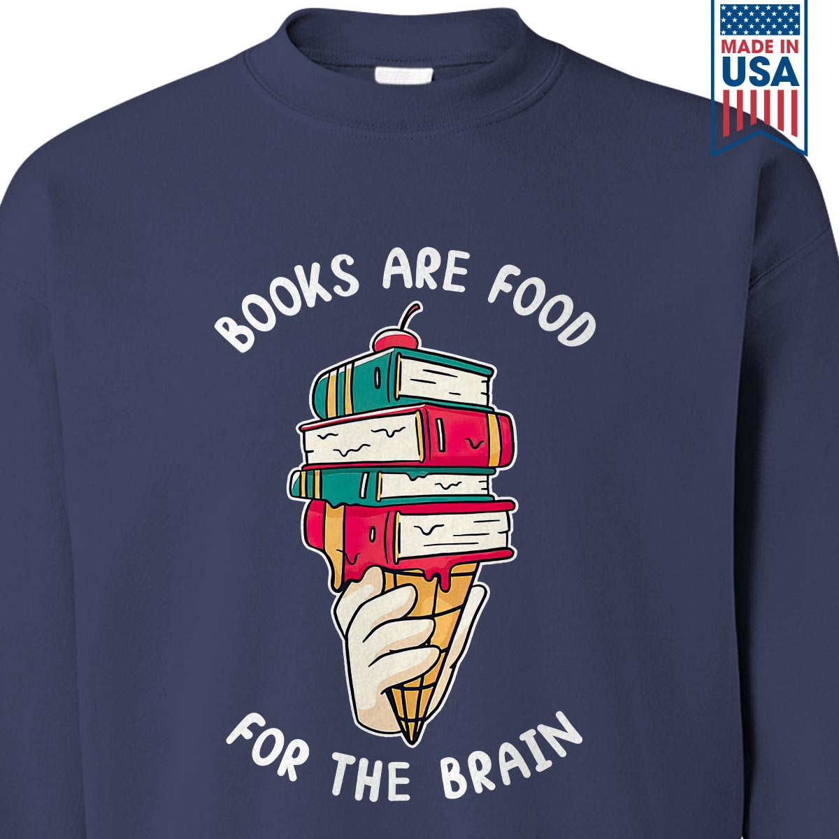 Books Are Food For The Brain Book Lovers Gift SWB376