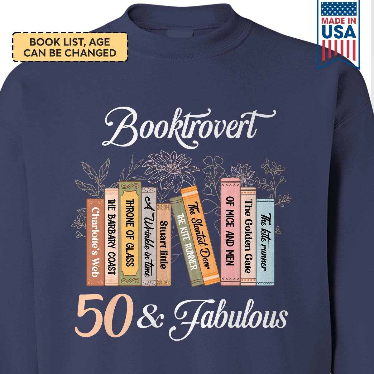 Custom Booktrovert and Fabulous Book Lovers Gift SWBH26