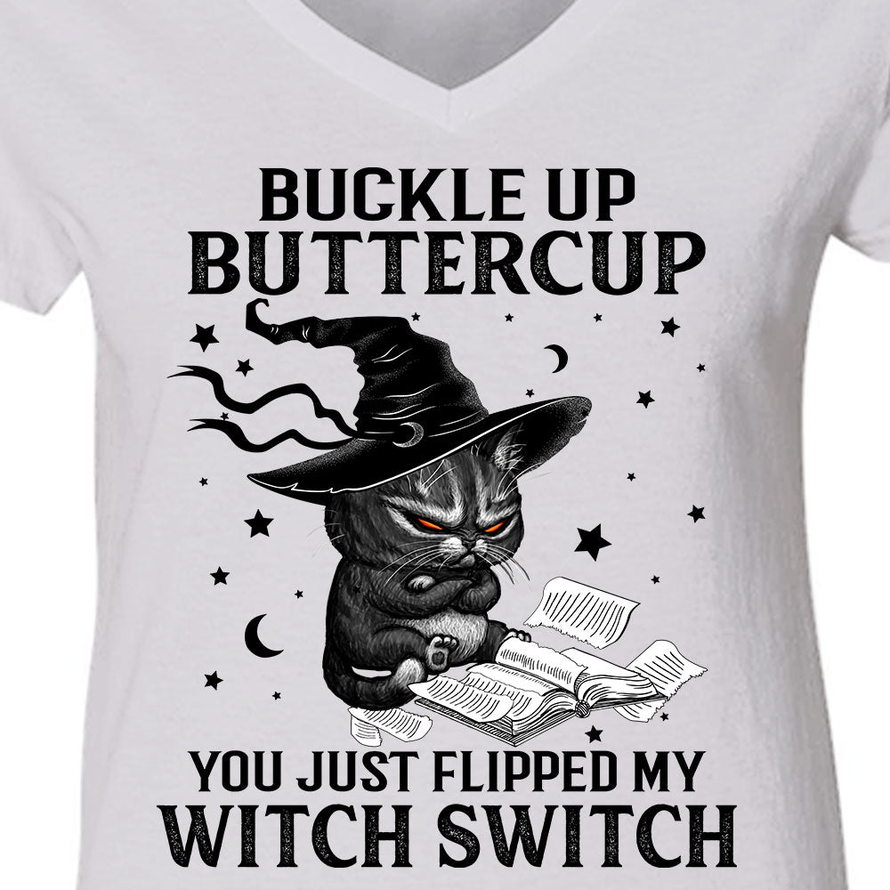 Buckle Up Buttercup Book Lovers Gift Women's V-neck T-shirt TSVW99