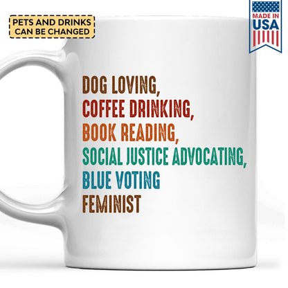 Custom Pet And Drink Book Lovers Gift - Personalized Ceramic Coffee Mug