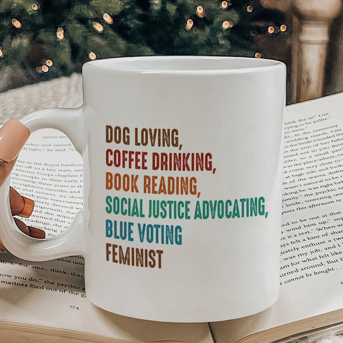 Custom Pet And Drink Book Lovers Gift - Personalized Ceramic Coffee Mug