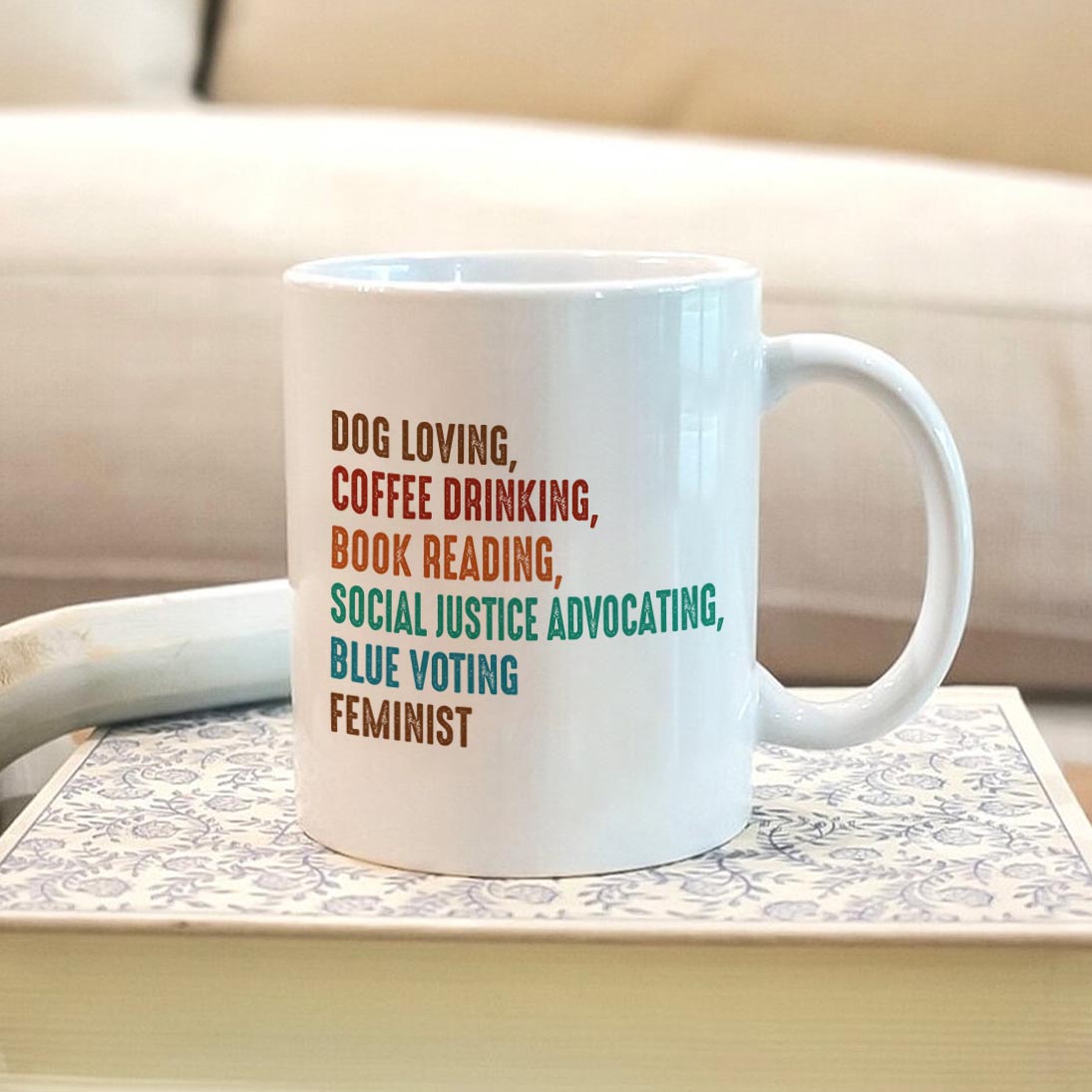 Custom Pet And Drink Book Lovers Gift - Personalized Ceramic Coffee Mug