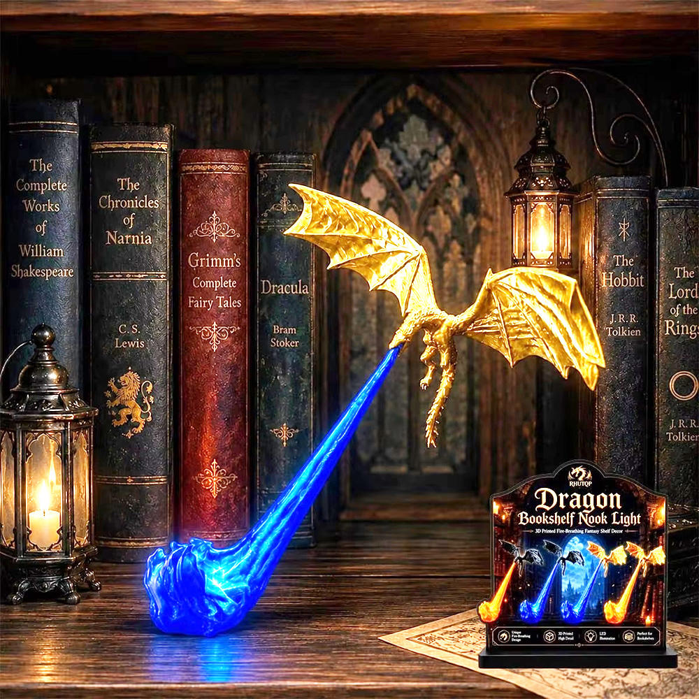 Personalized Dragon Fire Breathing Book Nook Light