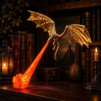 Personalized Dragon Fire Breathing Book Nook Light