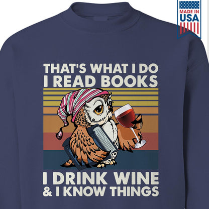 I Drink Wine And I Know Things Book Lovers Gift SWB12