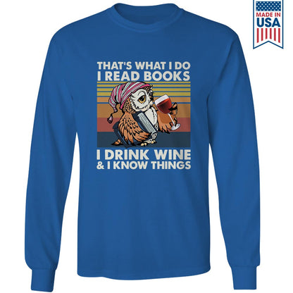 I Drink Wine And I Know Things Book Lovers Gift LSB12