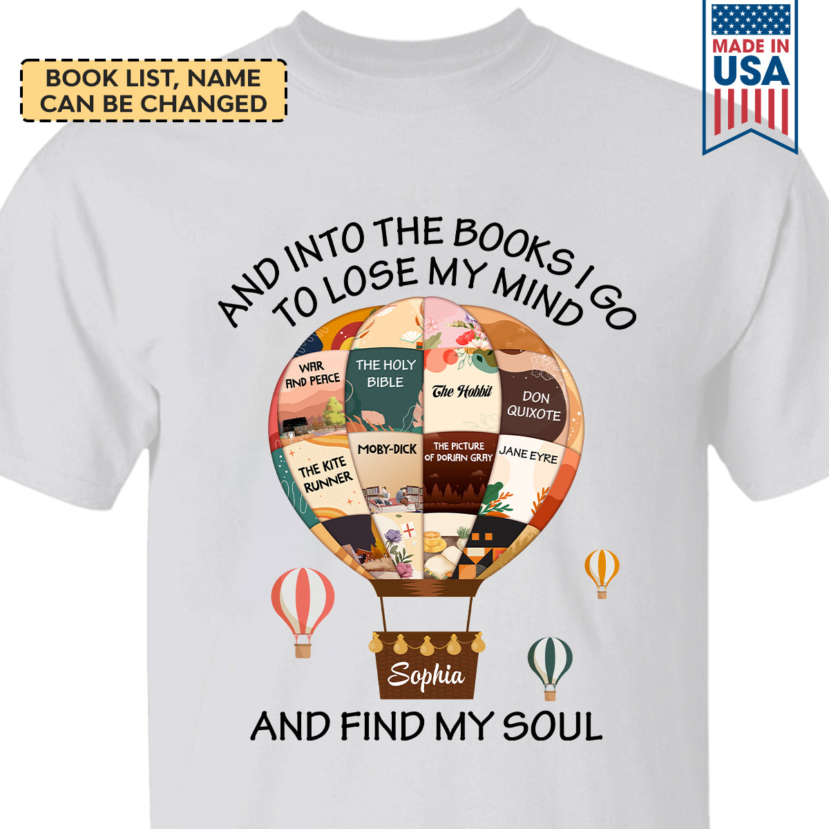 Custom Books Air Balloon I Lose My Mind Book Lovers Gift TSWH63