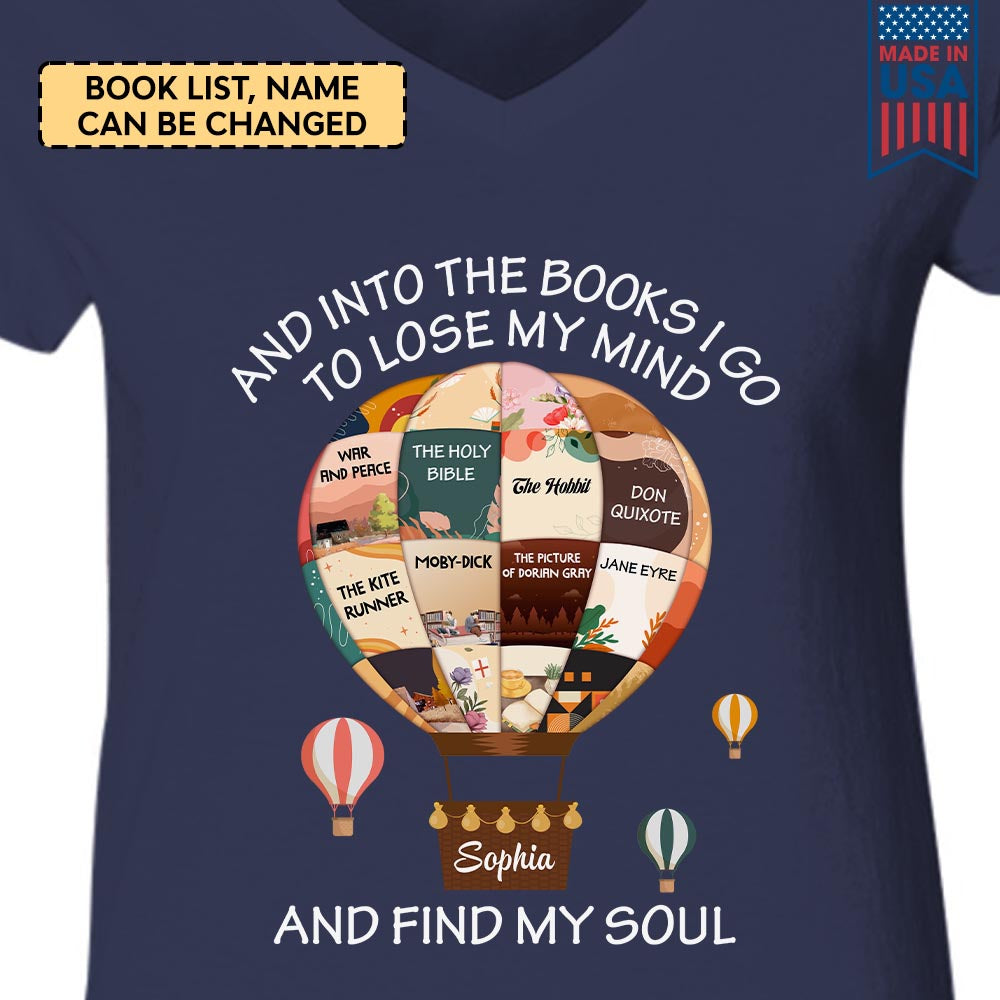 Custom Books Air Balloon I Lose My Mind Book Lovers Gift TSVBH64