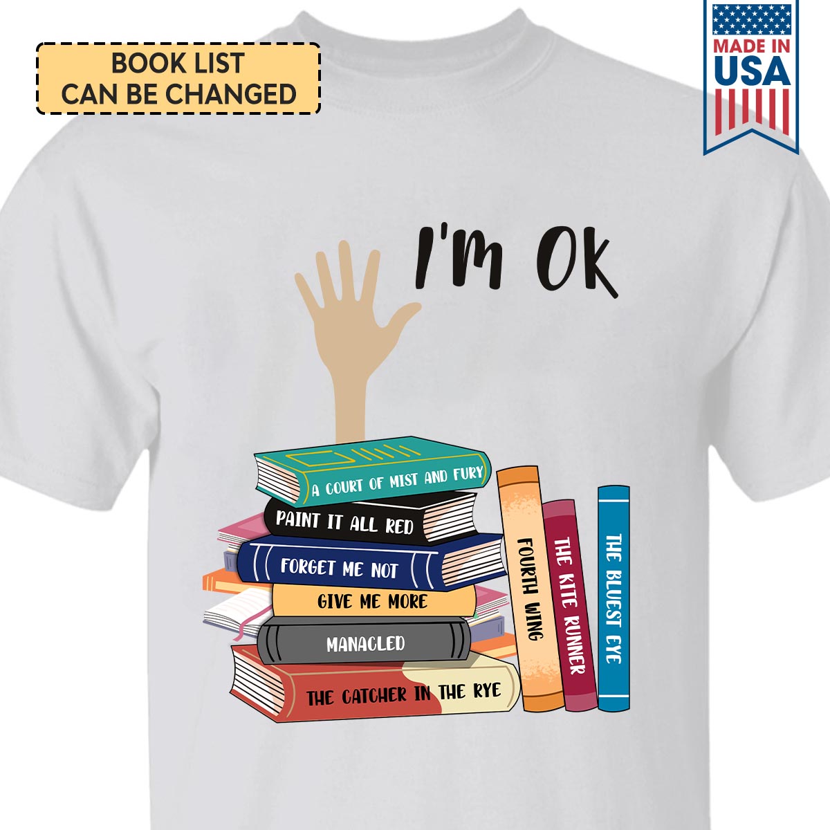 Custom I'm Ok Book Lovers Gift TSWH11