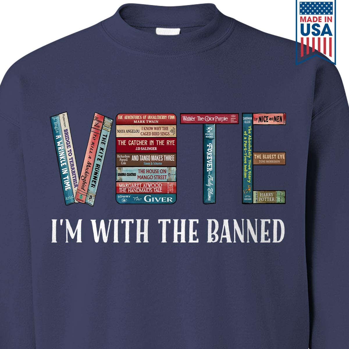 I'm With The Banned V Book Lovers Gift SWB552