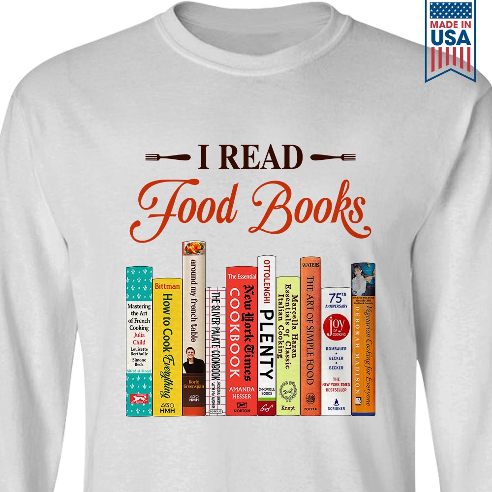 I Read Food Books Book Lovers Gift LSW349