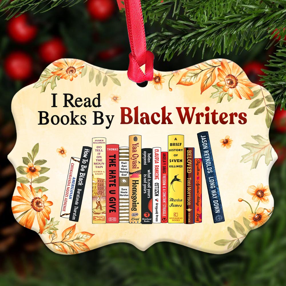 I Read Books By Black Writers Christmas Ornament Book Lovers Gift ORN28