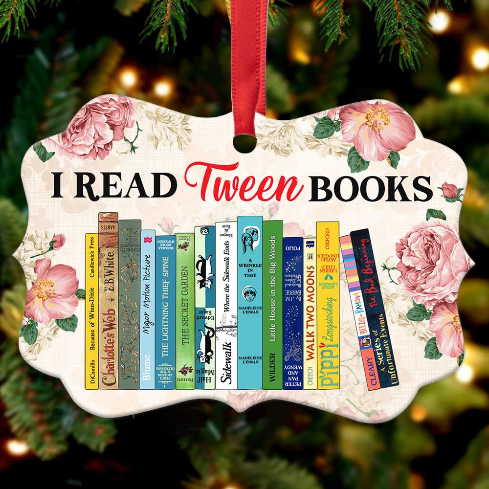 I Read Tween Books 2 Christmas Ornament Book Lovers Gift ORN36