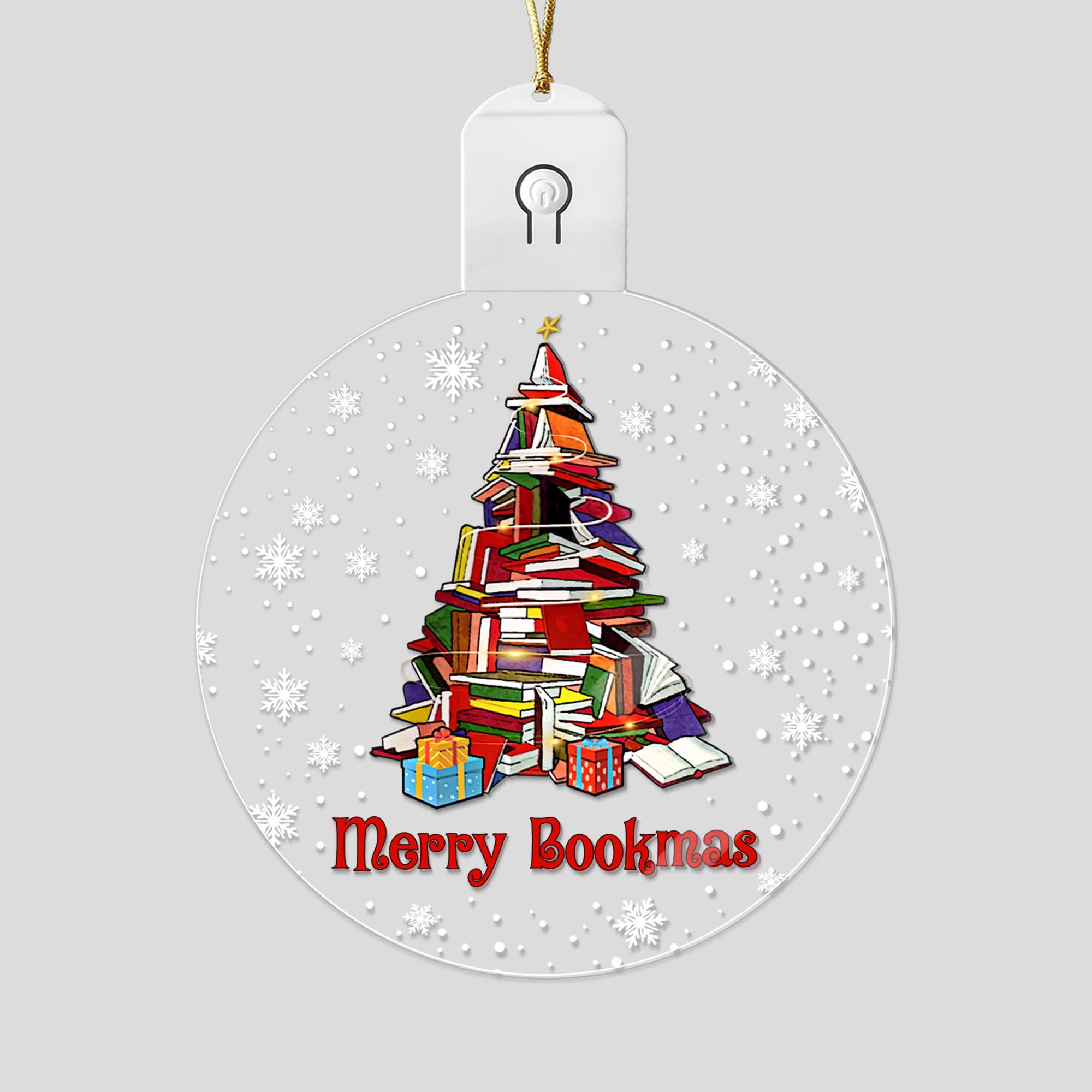 Book Lovers Ornament Acrylic Reading Book Globe Ornament Love Bookish Decor Librarian Gifts for Christmas Holiday New Year Party Xmas Tree
