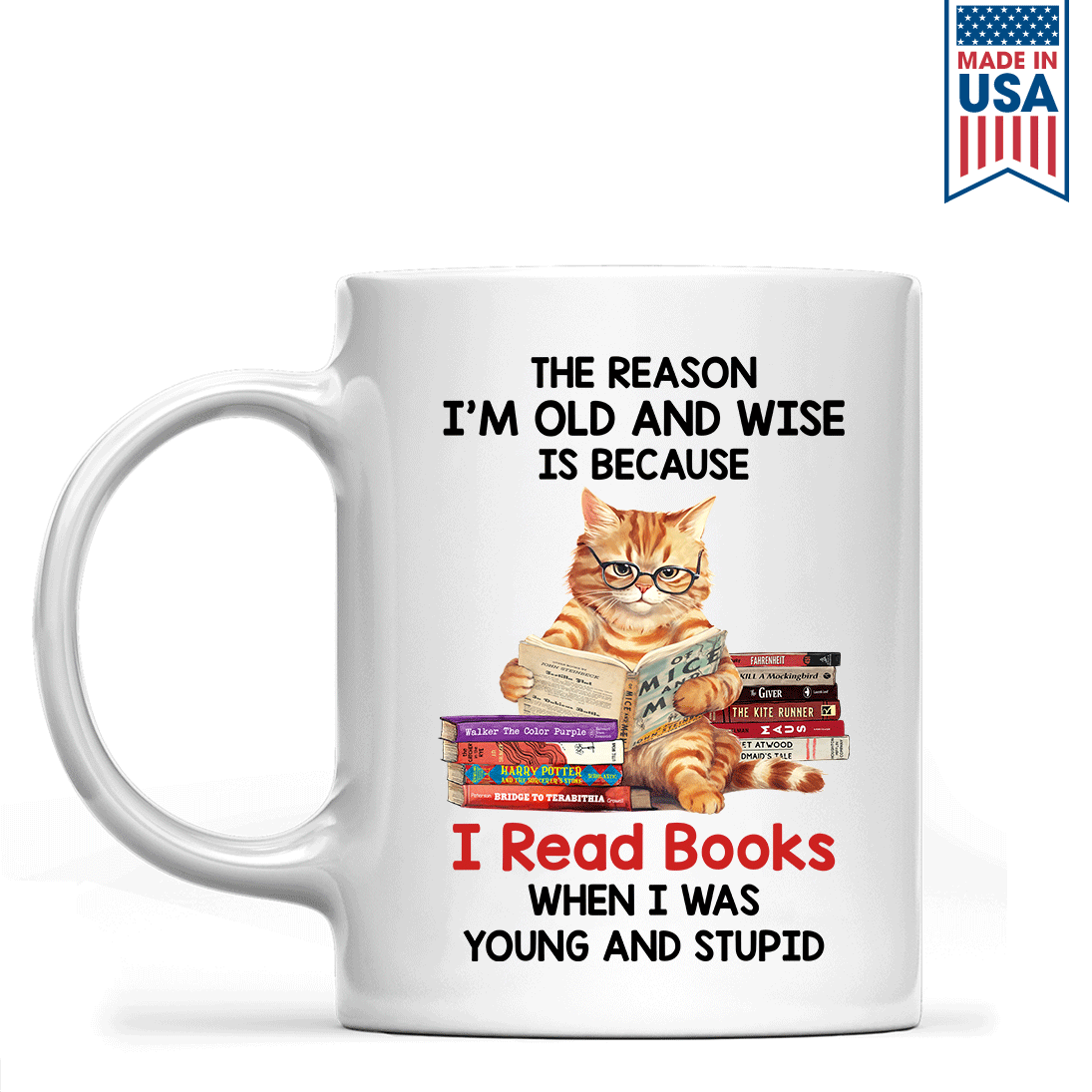 The Reason I'm Old And Wise Is Because I Read Books When I Was Young And Stupid Book Lovers Gift MUGW291