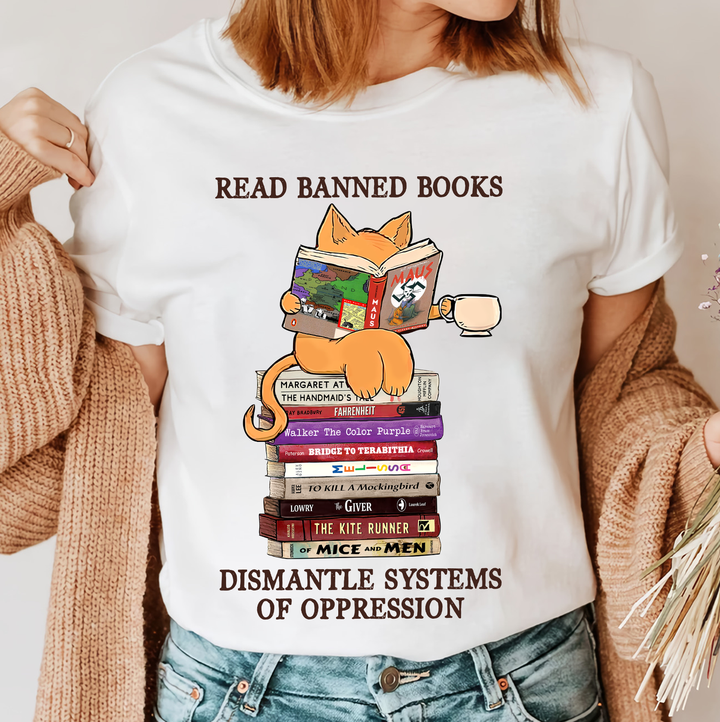 Maus Read Banned Books Dismantle Systems Of Oppression Book Lovers Gift TSW217