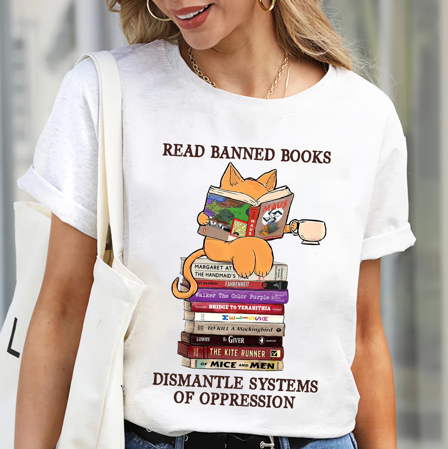 Maus Read Banned Books Dismantle Systems Of Oppression Book Lovers Gift TSW217