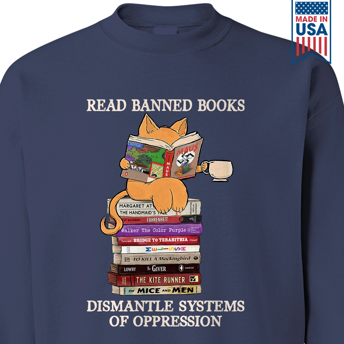 Maus Read Banned Books Dismantle Systems Of Oppression Book Lovers Gift SWB218