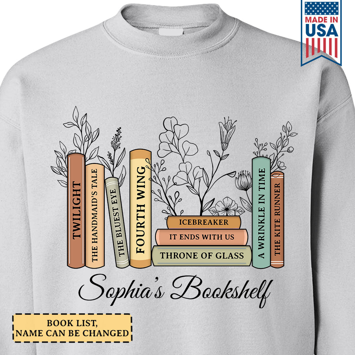 Custom Bookshelf Shirt Book Lovers Gift SWWH01