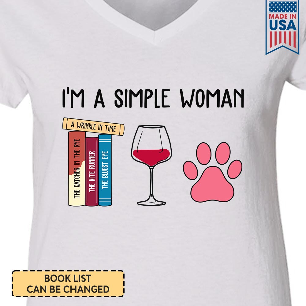 Custom I'm A Simple Woman Book Lovers Gift TSVWH13