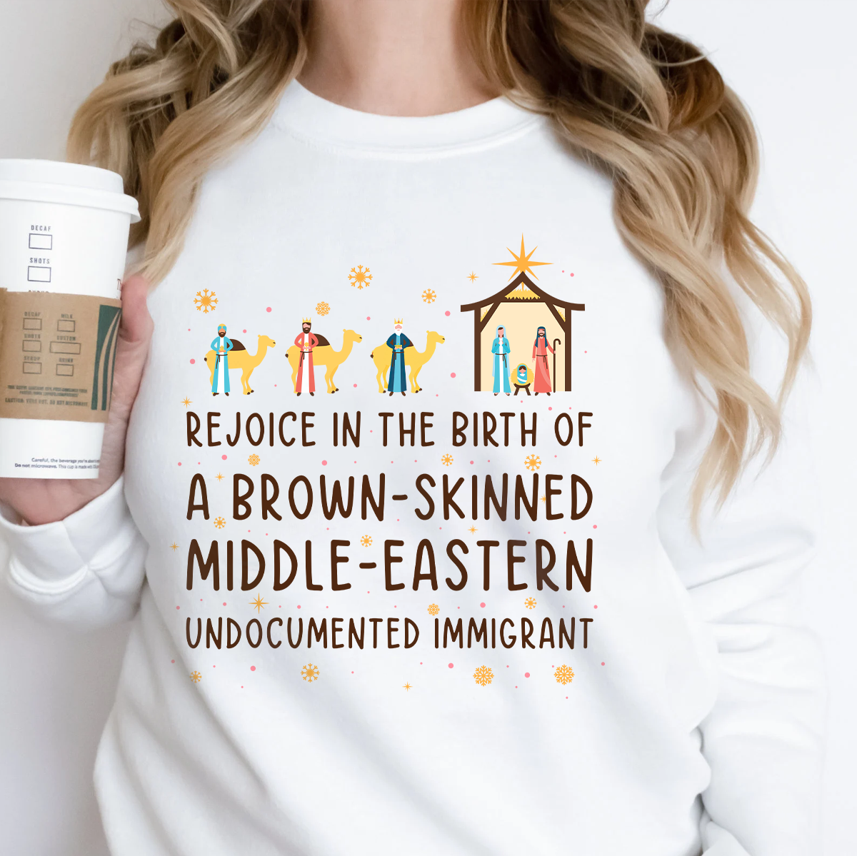 Rejoice In The Birth Of A Brown-Skinned Middle-Eastern Undocumented Immigrant Book Lovers Gift SWW305