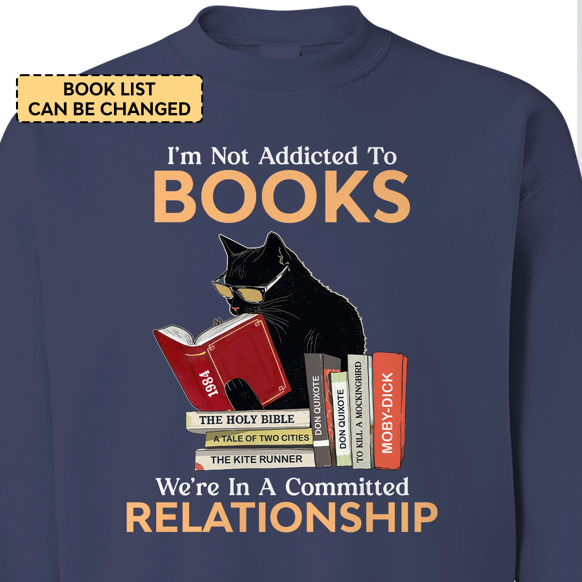 Custom Bookshelf I'm Not Addicted to Books We're in a Committed Relationship Book Lovers Gift SWBH98