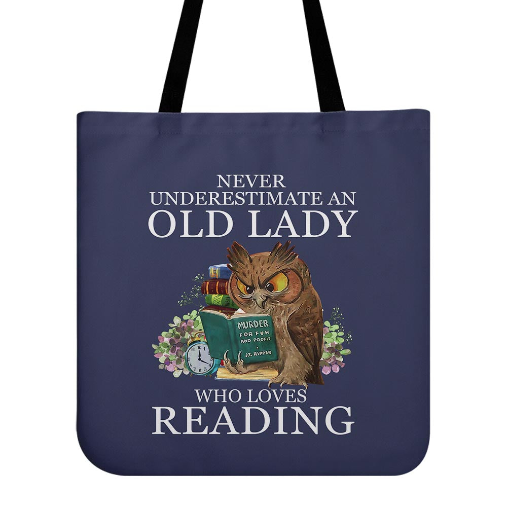 Never Underestimate An Old Lady Who Loves Reading Book Lovers Gift TBF08