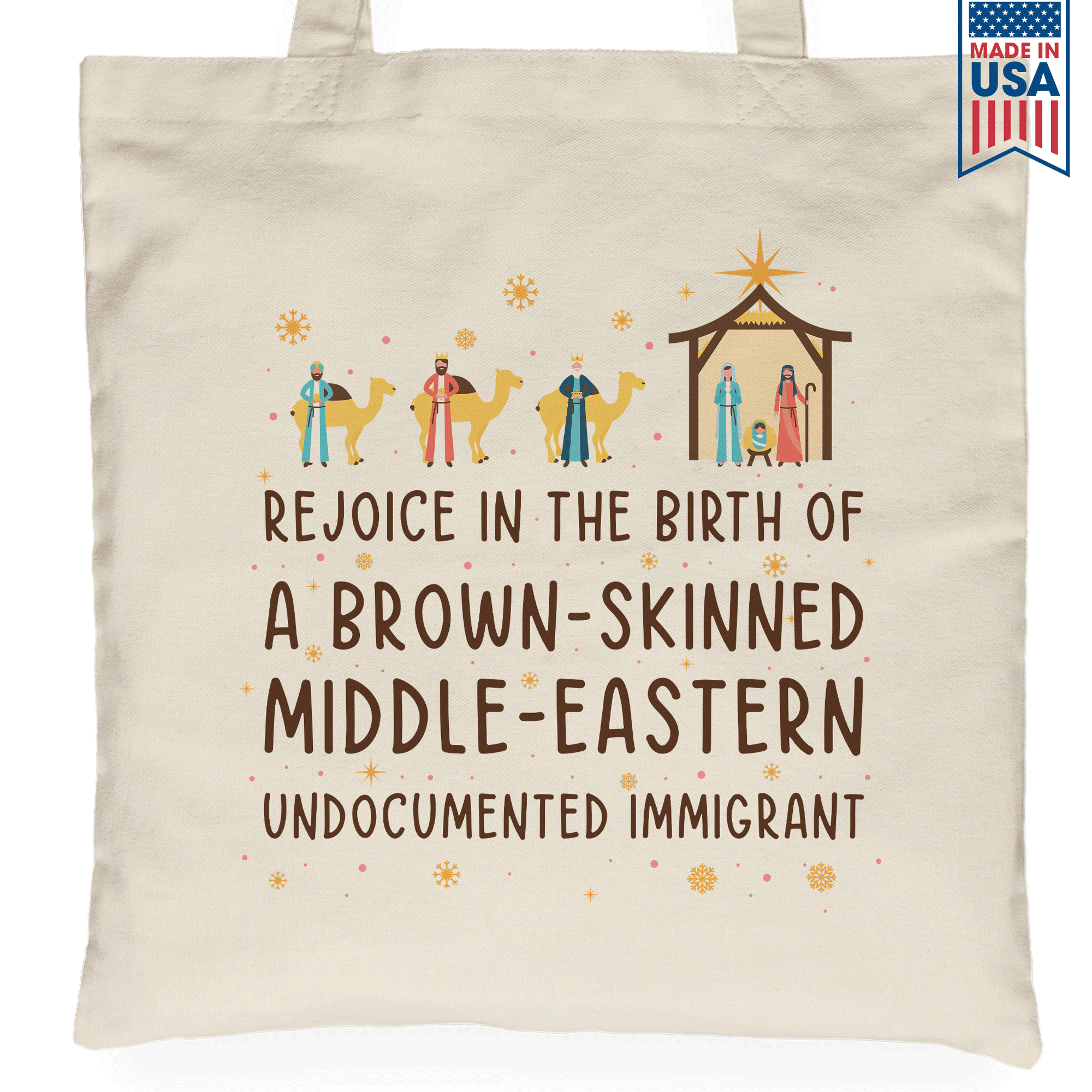 Rejoice In The Birth Of A Brown-Skinned Middle-Eastern Undocumented Immigrant Book Lovers Gift TBW305