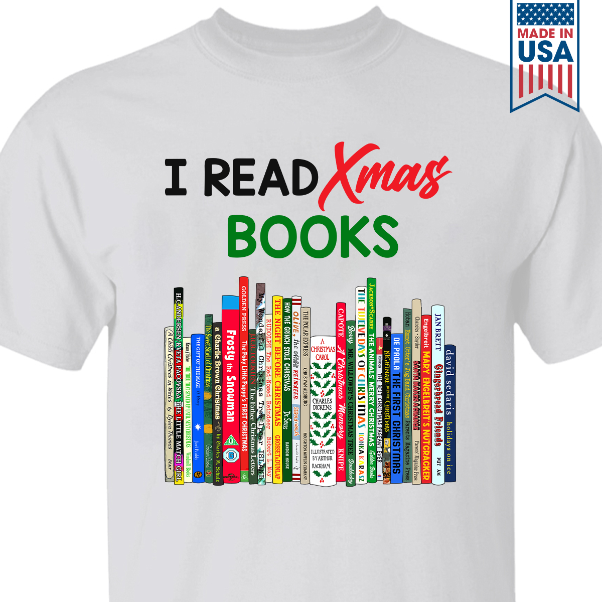 I Read Xmas Books Book Lovers Gift TSW295