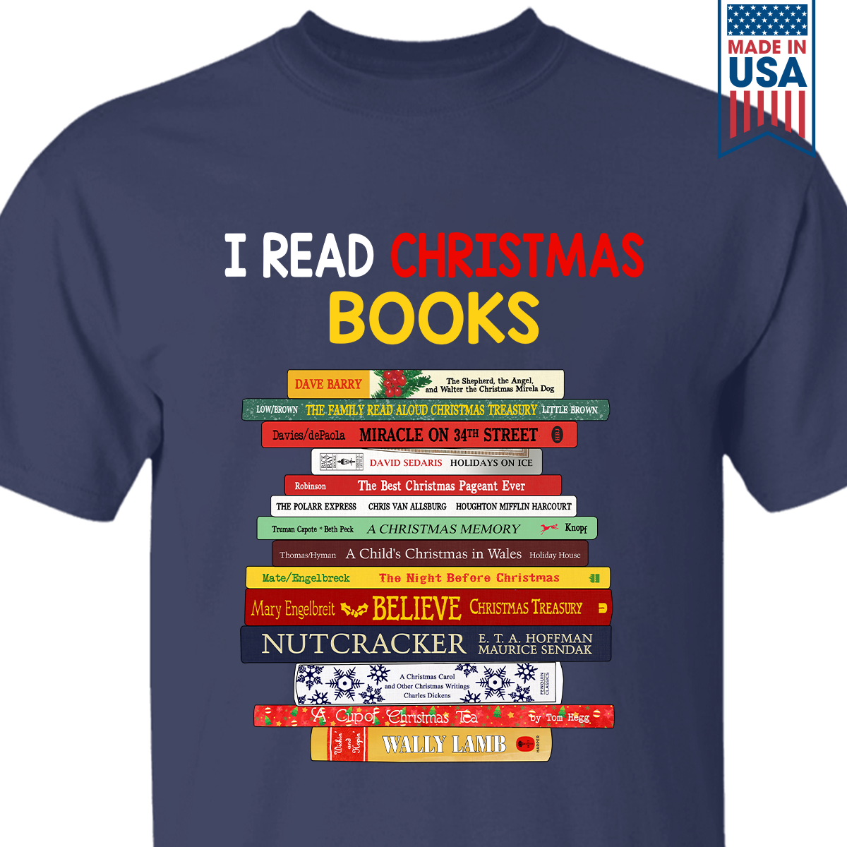 I Read Christmas Books Book Lovers Gift TSB294