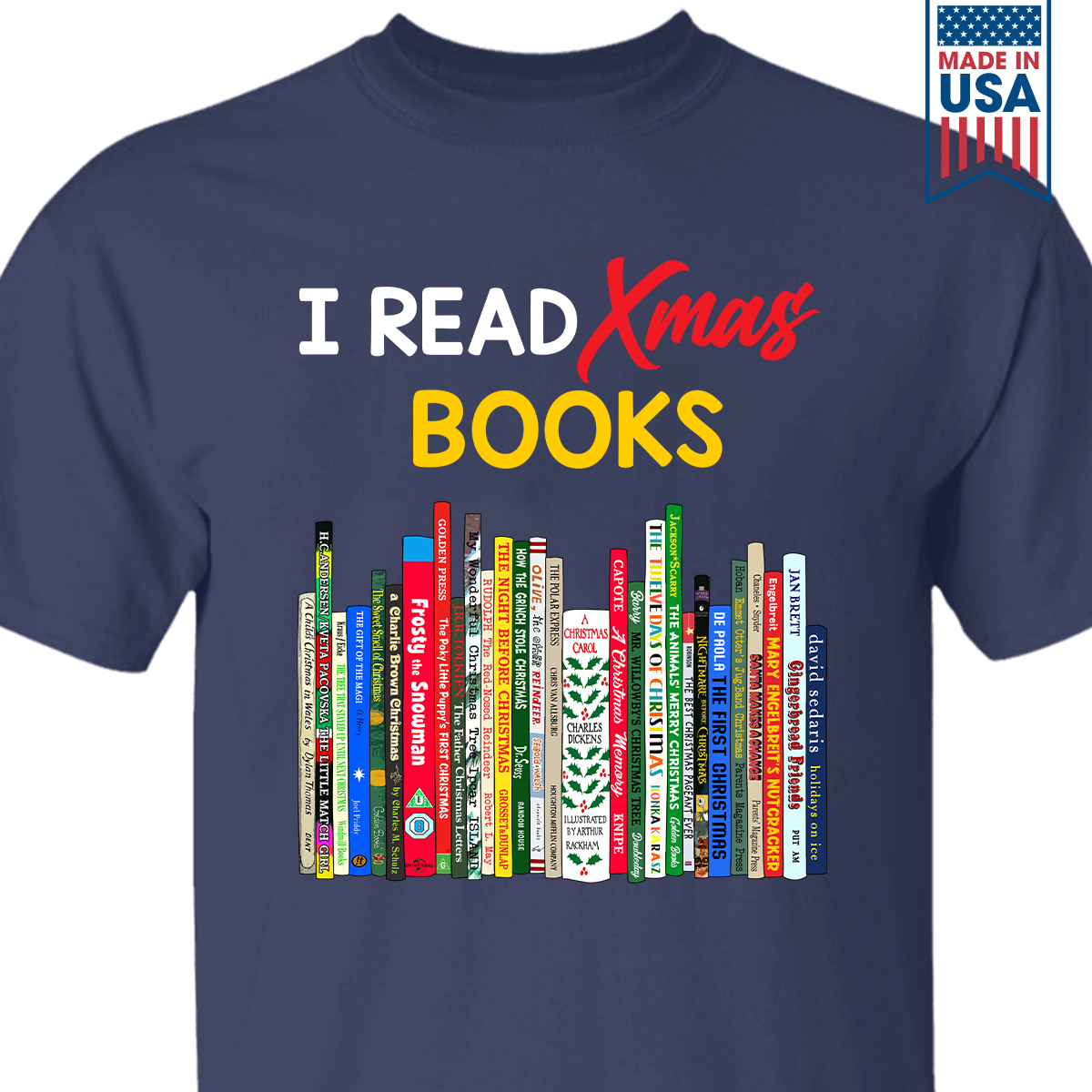 I Read Xmas Books Book Lovers Gift TSB296