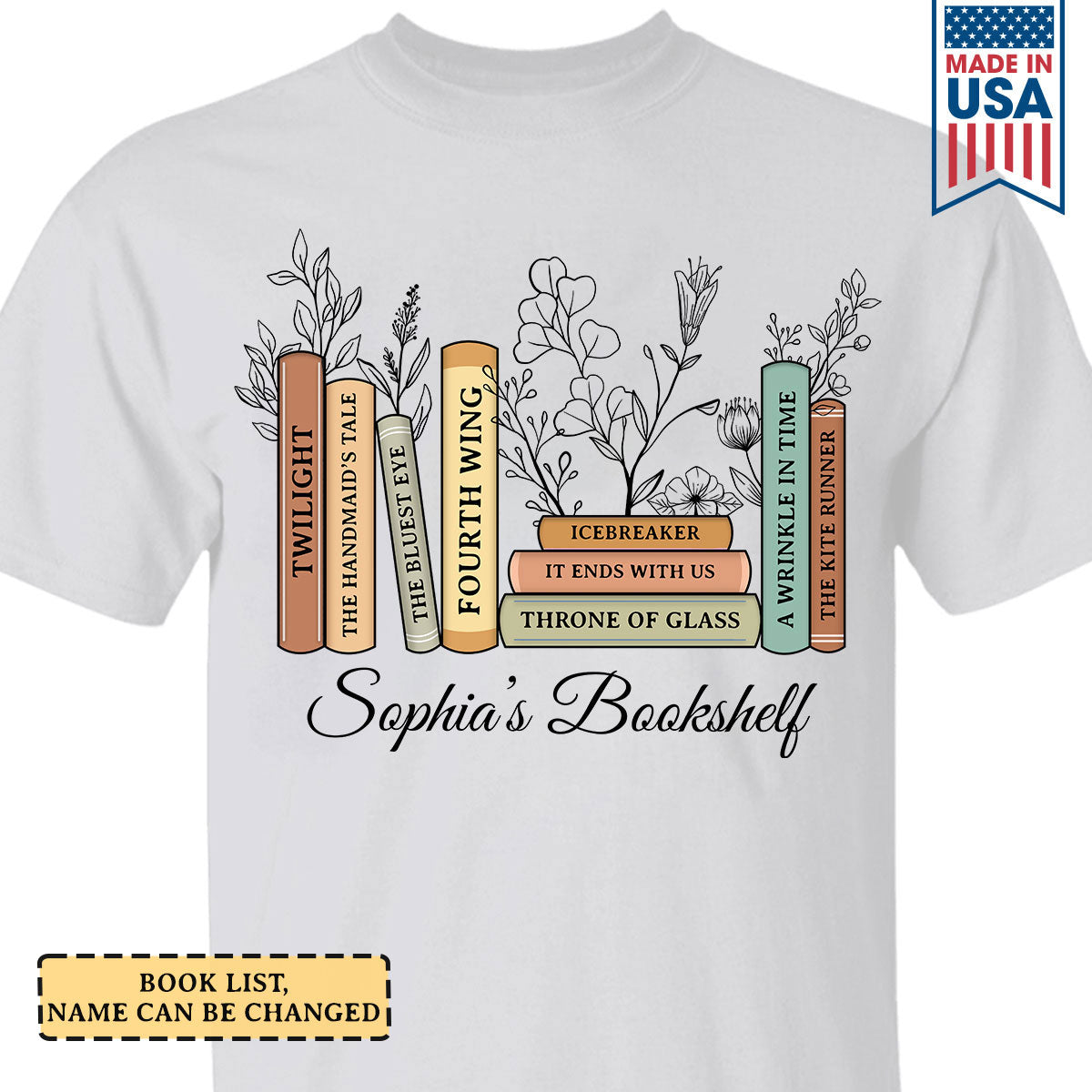 Custom Bookshelf Shirt Book Lovers Gift TSWH01