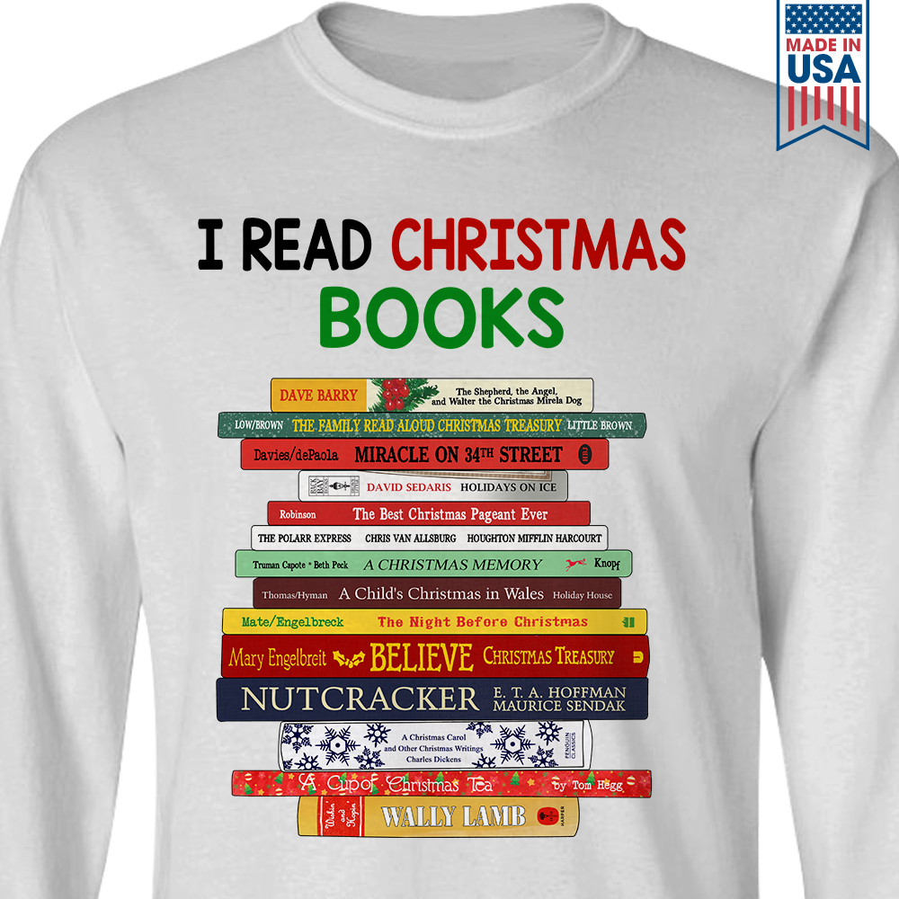 I Read Christmas Books Book Lovers Gift LSW293