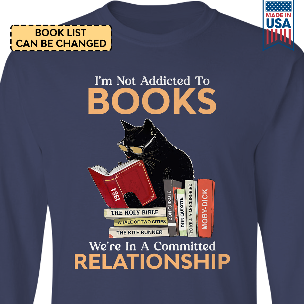 Custom Bookshelf I'm Not Addicted to Books We're in a Committed Relationship Book Lovers Gift LSBH98