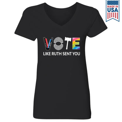 Vote Like Ruth Sent You Women's V-neck T-shirt TSVB402