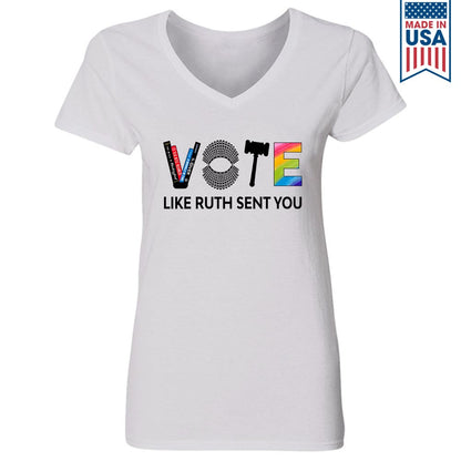 Vote Like Ruth Sent You Women's V-neck T-shirt TSVW401