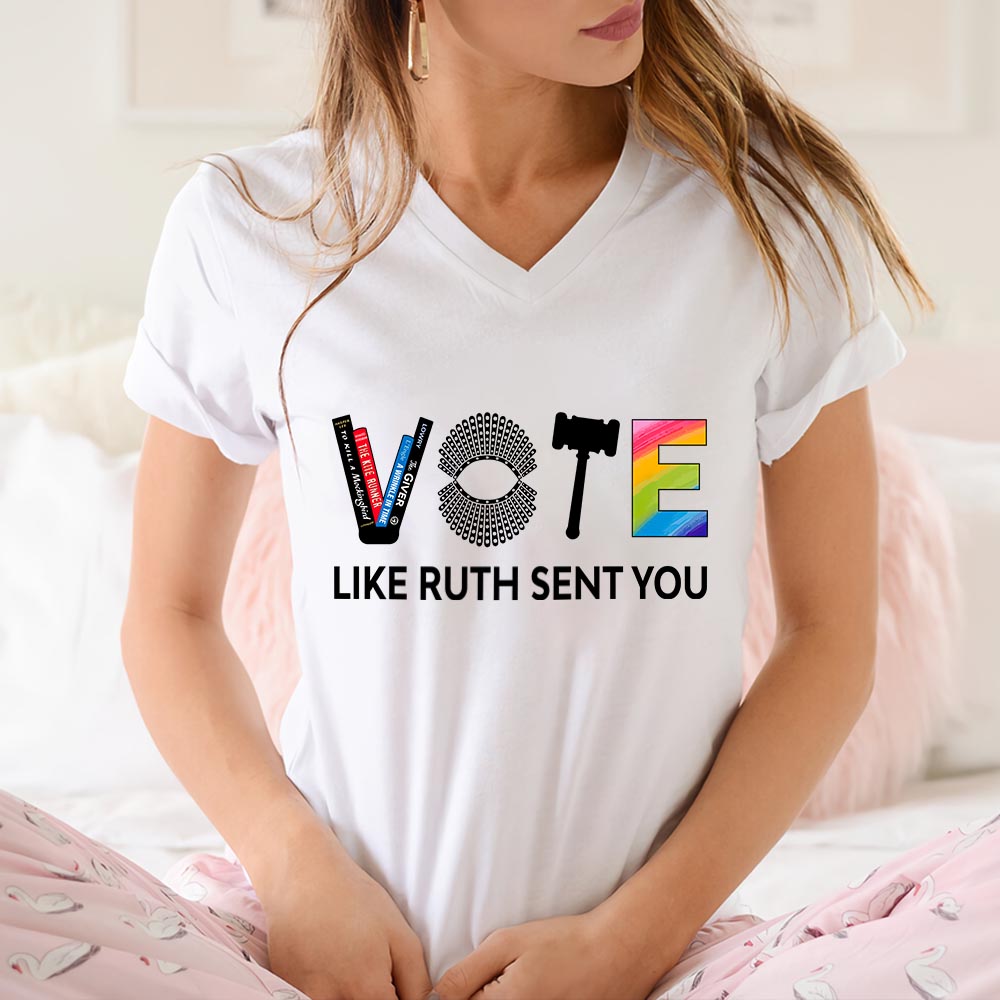 Vote Like Ruth Sent You Women's V-neck T-shirt TSVW401