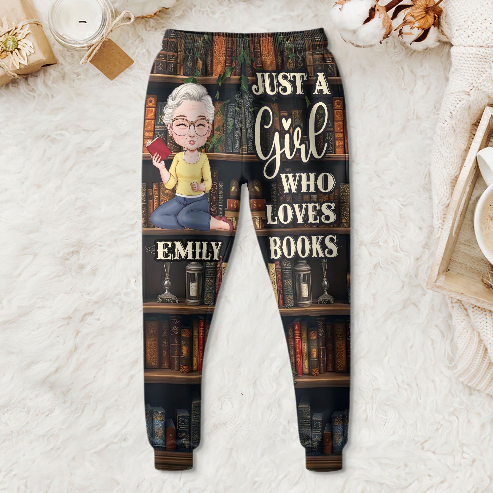 Just A Girl Who Loves Books - Personalized Sweatpants