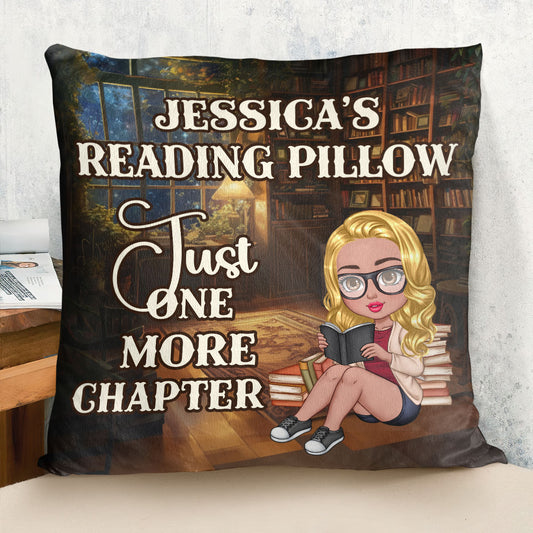 Just One More Chapter - Personalized Crystal Velvet Pillow