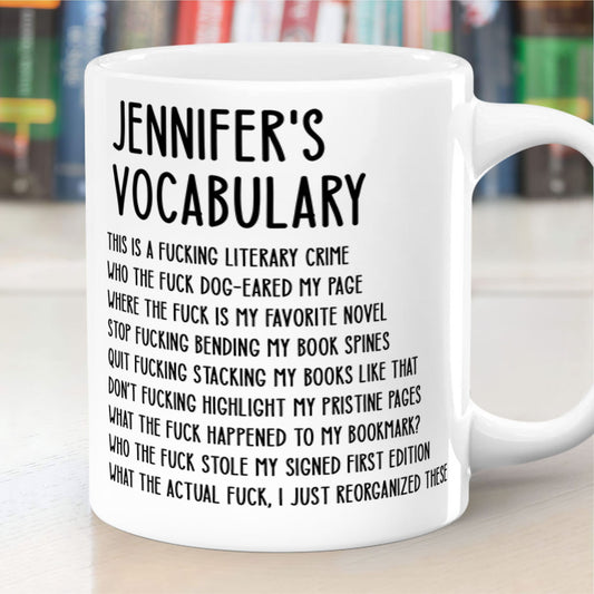 My Vocabulary - Personalized Ceramic Coffee Mug