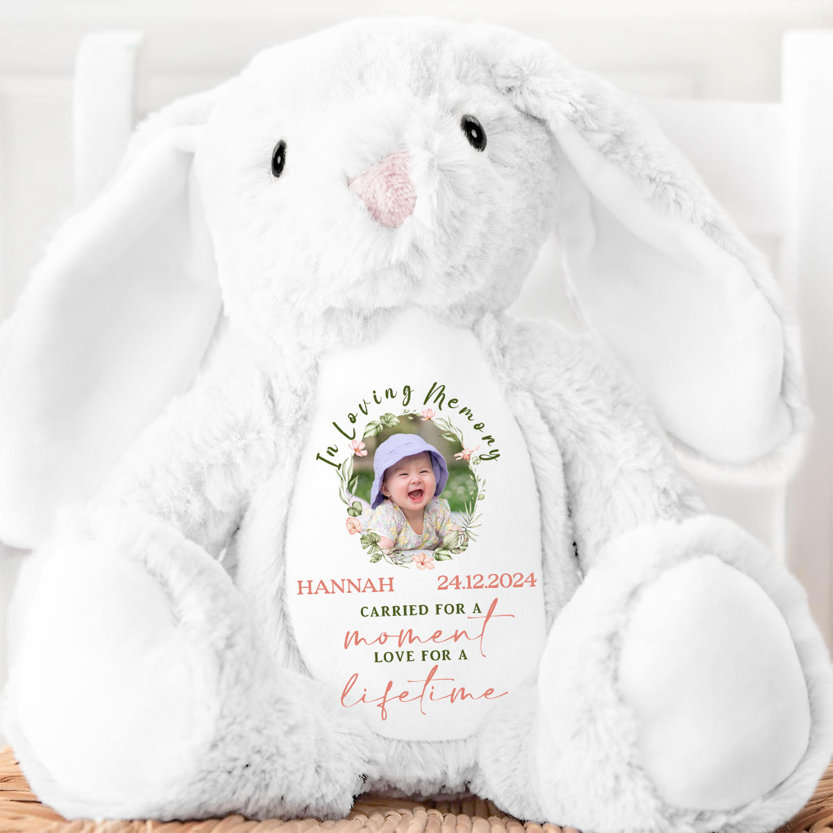 Loved For A Lifetime - Personalized Stuffed Bunny